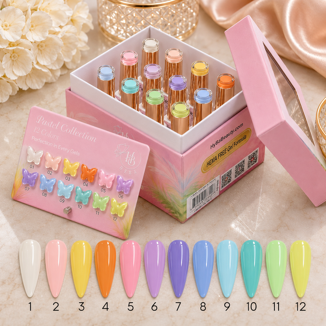 Pastel Gel Liner Box Set / 12 Colors
